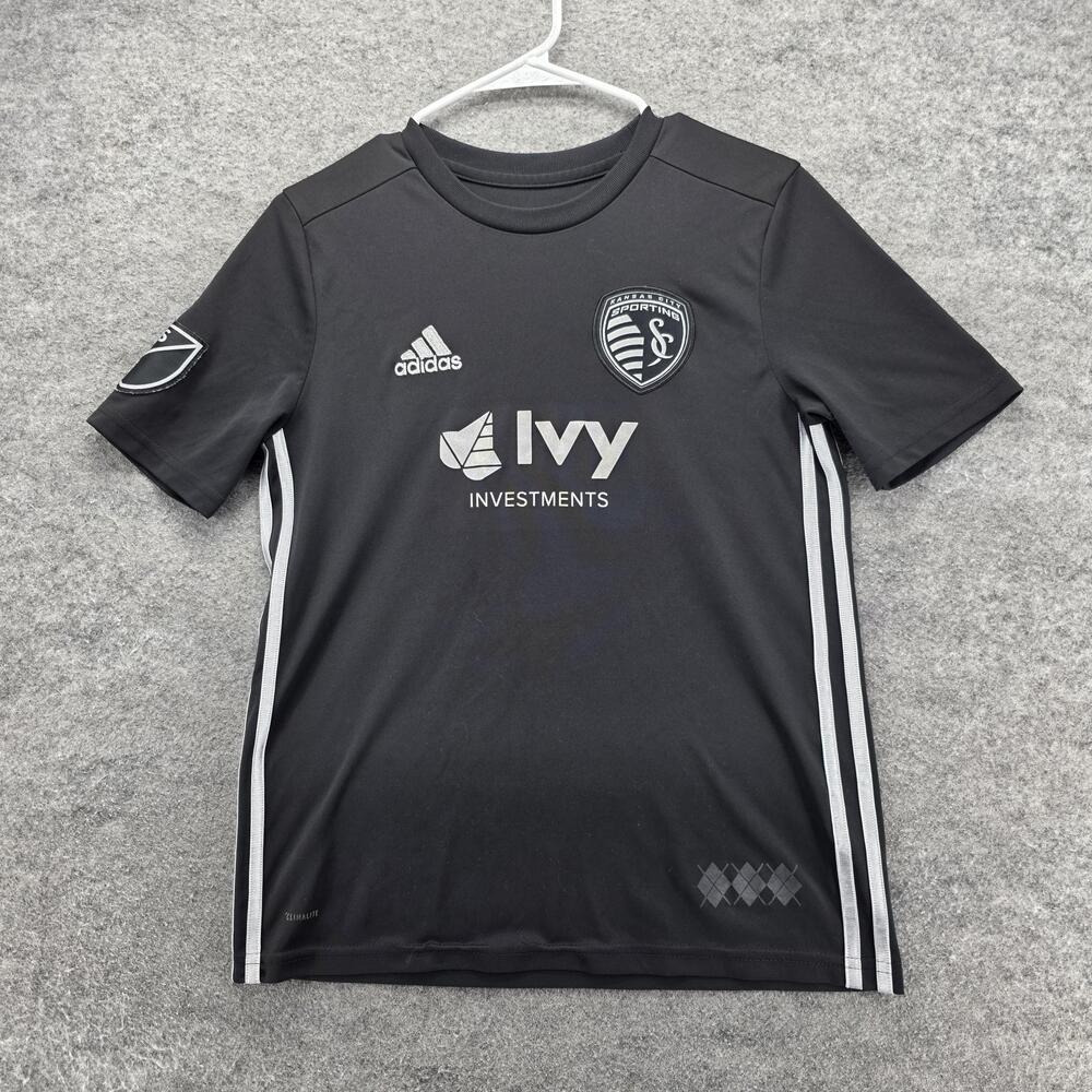 Sporting Kansas City Shirt Mens Large MLS Soccer Adidas Ivy Climalite Youth
